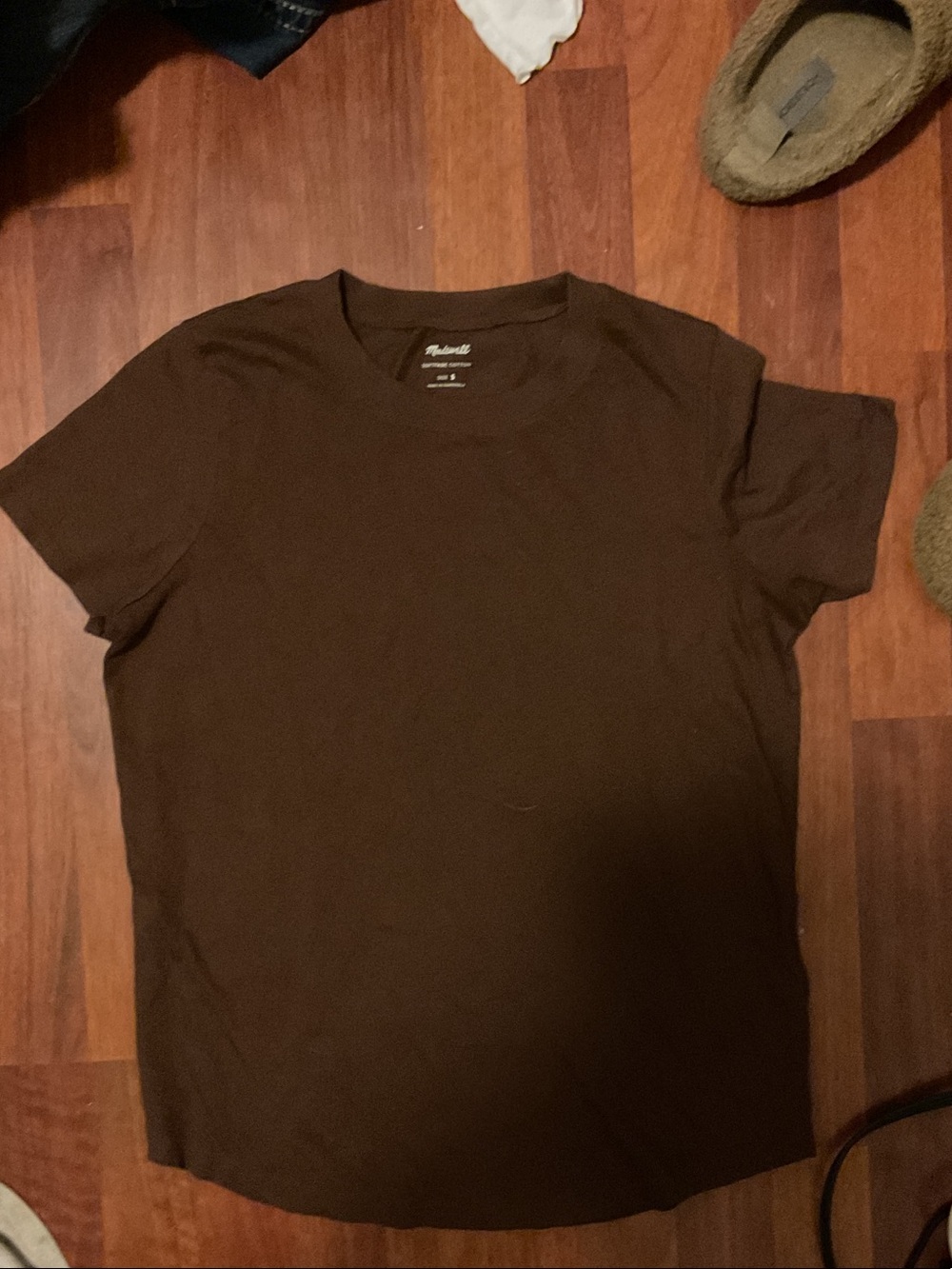 Madewell Brown Short Sleeve Crewneck Tee